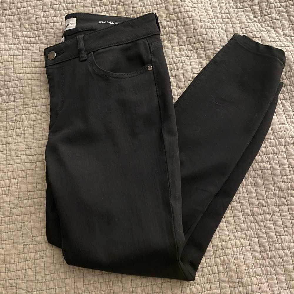 DL1961 Emma Power Legging Jeans Skinny in Black size 29